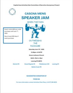 MEN’S SPEAKER JAM “When The Pain Outweighs the Pleasure” @ Grace Lutheran Church | Lansing | Michigan | United States