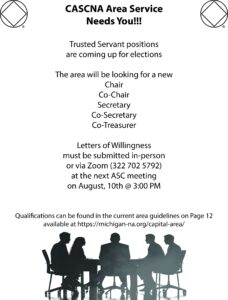 CASCNA Area Service Opportunities!!