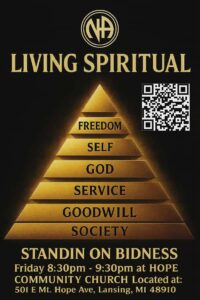 NEW MEETING - NA living spiritual "Standin on Bidness" @ Hope Community Church | Lansing | Michigan | United States