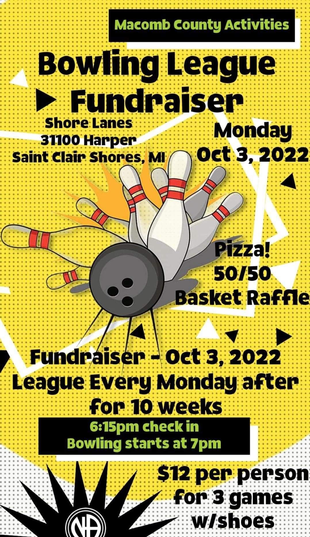 Bowling League Fundraiser @ Shore lanes | St. Clair Shores | Michigan | United States