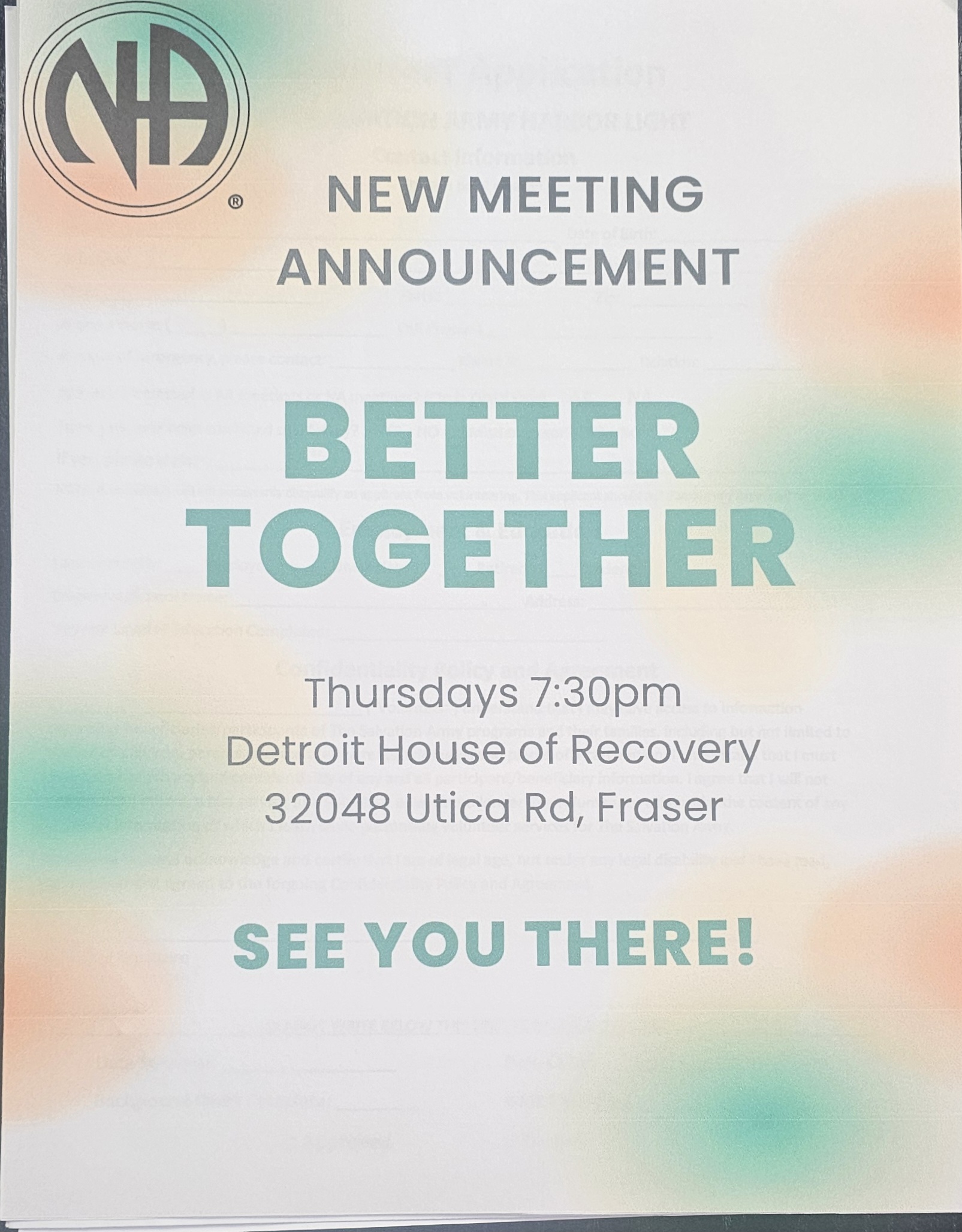 NEW MEETING @ Detroit House of Recovery | Fraser | Michigan | United States