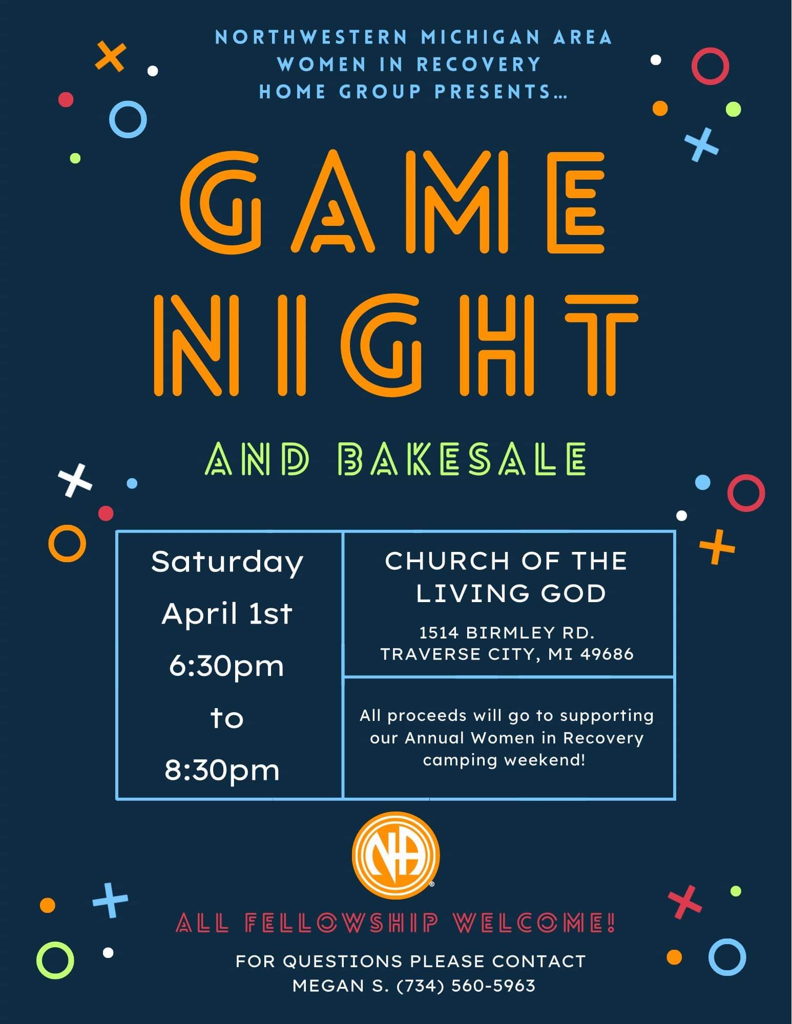 Women in Recovery Game Night @ Church of the Living God | Traverse City | Michigan | United States