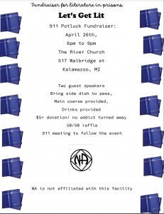 911 presents a literature fundraiser   "GET LIT" @ The River Church | Kalamazoo | Michigan | United States