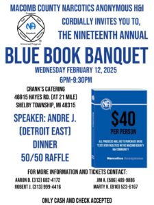 Macomb County NA 19th Annual Blue Book Banquet @ Crank’s Catering | Michigan | United States