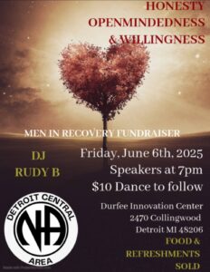Men in Recovery Fundraiser - Honesty, Openmindedness, & Willingness @ Durfee Innovation Society | Detroit | Michigan | United States