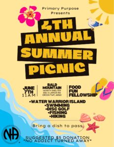 Primary Purpose 4th Annual Summer Picnic @ Bald Mountain - Hearth Shelter | Michigan | United States
