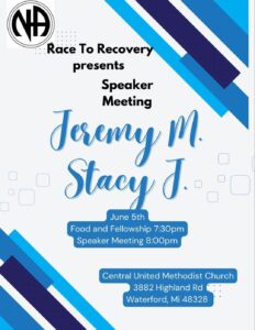 Race to Recovery – Speaker Meeting @ Central United Methodist Church | Michigan | United States