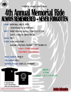 4th Annual Memorial Ride – Always Remembered, Never Forgotten @ Public Parking (across from Post Office) | Northville | Michigan | United States
