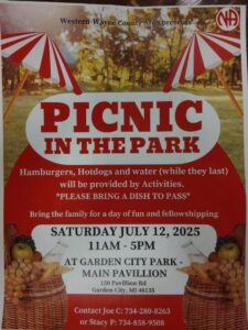 Picnic in the Park @ Garden City Park – Main Pavilion | Garden City | Michigan | United States
