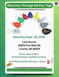 Recovery Through the Key Tags @ 2|42 Church | Livonia | Michigan | United States