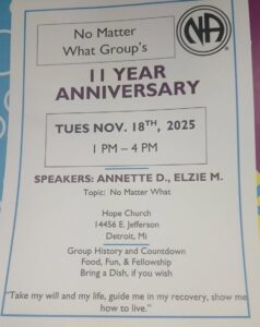 No Matter What Group – 11 Year Anniversary @ Hope Church | Detroit | Michigan | United States