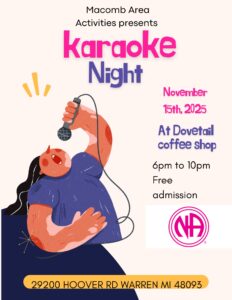 Macomb Area NA – Karaoke Night @ Dovetail Coffee Shop | Warren | Michigan | United States